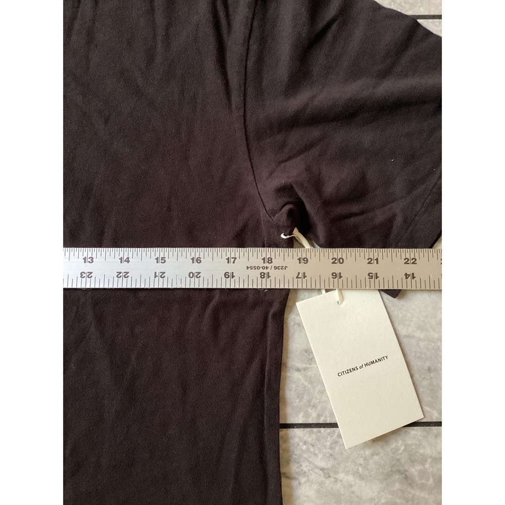 Citizens of Humanity Goldie Tee Chocolate Brown Crewneck T-Shirt 9272-1034 Sz S - Picture 2 of 8